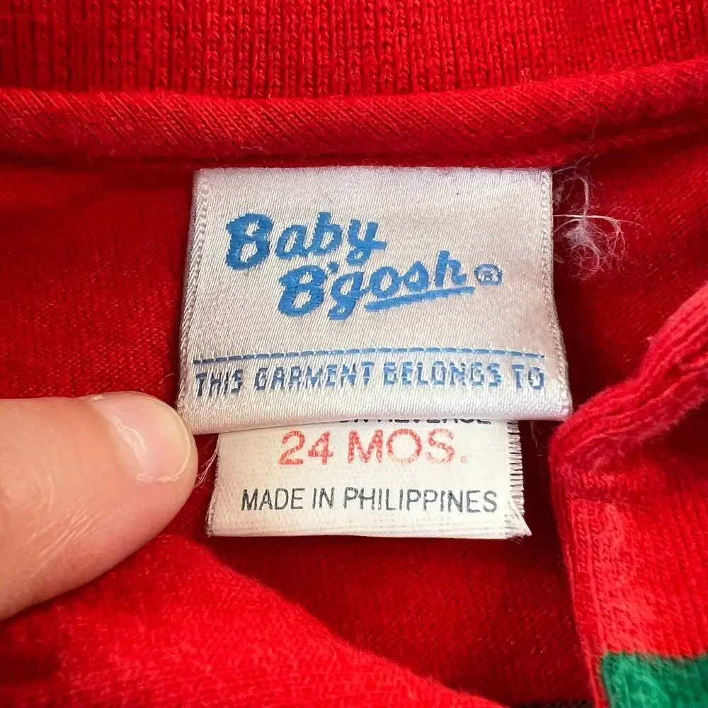 Baby Oshkosh B’Gosh Vintage Red & Blue Striped Romper Size 24 Months Polo